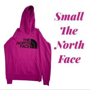 Small The North Face Women’s Fuchsia Pullover Kangaroo Pocket Hoodie